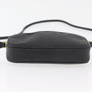GUCCI Micro GG Supreme Shoulder Bag PVC Black Gold Auth 176880-9