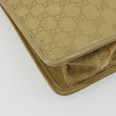 GUCCI GG Canvas Shoulder Bag Beige Gold 91762 Auth 176892-13