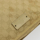 GUCCI GG Canvas Shoulder Bag Beige Gold 91762 Auth 176892-15