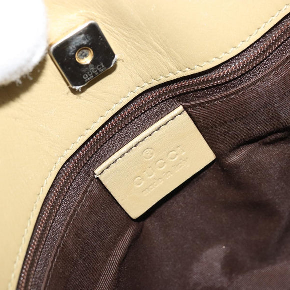 GUCCI GG Canvas Shoulder Bag Beige Gold 91762 Auth 176892
