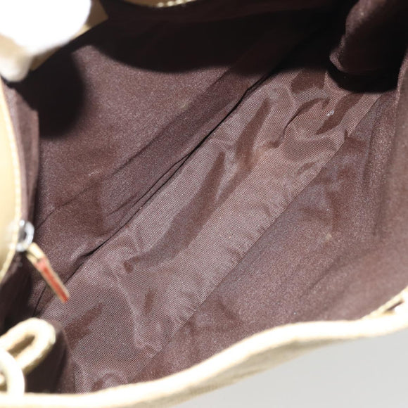 GUCCI GG Canvas Shoulder Bag Beige Gold 91762 Auth 176892