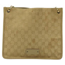 GUCCI GG Canvas Shoulder Bag Beige Gold 91762 Auth 176892-2