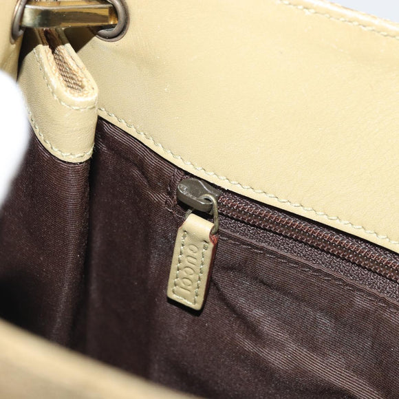 GUCCI GG Canvas Shoulder Bag Beige Gold 91762 Auth 176892