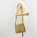 GUCCI GG Canvas Shoulder Bag Beige Gold 91762 Auth 176892-23
