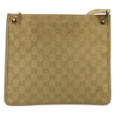 GUCCI GG Canvas Shoulder Bag Beige Gold 91762 Auth 176892-3
