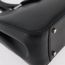 Salvatore Ferragamo Gancini Hand Bag Leather Black Silver Auth 176894A-10