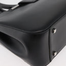 Salvatore Ferragamo Gancini Hand Bag Leather Black Silver Auth 176894A-12