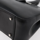 Salvatore Ferragamo Gancini Hand Bag Leather Black Silver Auth 176894A-13
