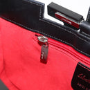 Salvatore Ferragamo Gancini Hand Bag Leather Black Silver Auth 176894A-19