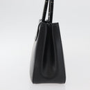 Salvatore Ferragamo Gancini Hand Bag Leather Black Silver Auth 176894A-5