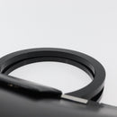 Salvatore Ferragamo Gancini Hand Bag Leather Black Silver Auth 176894A-8