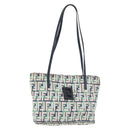 FENDI Zucca Canvas Tote Bag Green Silver Auth 176897-1