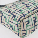 FENDI Zucca Canvas Tote Bag Green Silver Auth 176897-9