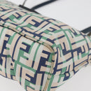 FENDI Zucca Canvas Tote Bag Green Silver Auth 176897-14