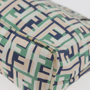 FENDI Zucca Canvas Tote Bag Green Silver Auth 176897-16