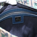 FENDI Zucca Canvas Tote Bag Green Silver Auth 176897-11
