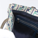 FENDI Zucca Canvas Tote Bag Green Silver Auth 176897-19
