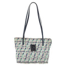 FENDI Zucca Canvas Tote Bag Green Silver Auth 176897-13