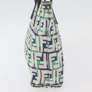 FENDI Zucca Canvas Tote Bag Green Silver Auth 176897-4