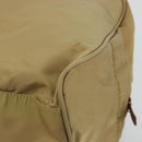 PRADA Boston Bag Nylon Silver Beige Auth 176900-9