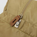 PRADA Boston Bag Nylon Silver Beige Auth 176900-18