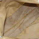 PRADA Boston Bag Nylon Silver Beige Auth 176900-11