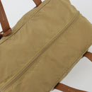 PRADA Boston Bag Nylon Silver Beige Auth 176900-6