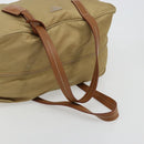 PRADA Boston Bag Nylon Silver Beige Auth 176900-7