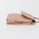 FENDI Celeria Pouch Leather Pink Silver Auth 176901A-3