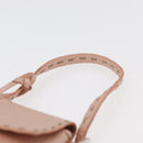 FENDI Celeria Pouch Leather Pink Silver Auth 176901A-8