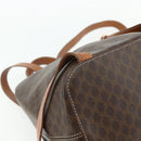 CELINE Macadam Canvas Backpack PVC Leather Brown Gold Auth 176902-17