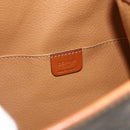 CELINE Macadam Canvas Backpack PVC Leather Brown Gold Auth 176902-19