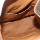 CELINE Macadam Canvas Backpack PVC Leather Brown Gold Auth 176902-11