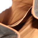 CELINE Macadam Canvas Backpack PVC Leather Brown Gold Auth 176902-22