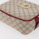 CELINE Macadam Canvas Pouch Beige Gold Auth 176903A-10