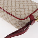 CELINE Macadam Canvas Pouch Beige Gold Auth 176903A-12