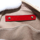 CELINE Macadam Canvas Pouch Beige Gold Auth 176903A-15