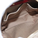 CELINE Macadam Canvas Pouch Beige Gold Auth 176903A-16