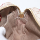 CELINE Macadam Canvas Pouch Beige Gold Auth 176903A-17