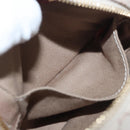 CELINE Macadam Canvas Pouch Beige Gold Auth 176903A-19