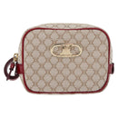 CELINE Macadam Canvas Pouch Beige Gold Auth 176903A-2