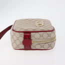 CELINE Macadam Canvas Pouch Beige Gold Auth 176903A-4