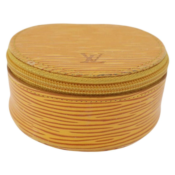 LOUIS VUITTON Epi Ecrin Bijoux 8 Jewelry Box Yellow M48229 LV Auth 176908