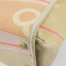 CHANEL Cruise Line Handtasche Canvas Beige Silber CC Auth 176918-15