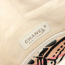 CHANEL Cruise Line Handtasche Canvas Beige Silber CC Auth 176918-18