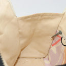 CHANEL Cruise Line Handtasche Canvas Beige Silber CC Auth 176918-20