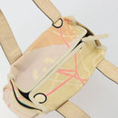 CHANEL Cruise Line Handtasche Canvas Beige Silber CC Auth 176918-6