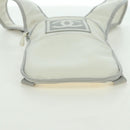 CHANEL Sports Line Backpack Nylon White Silver CC Auth 176920-10