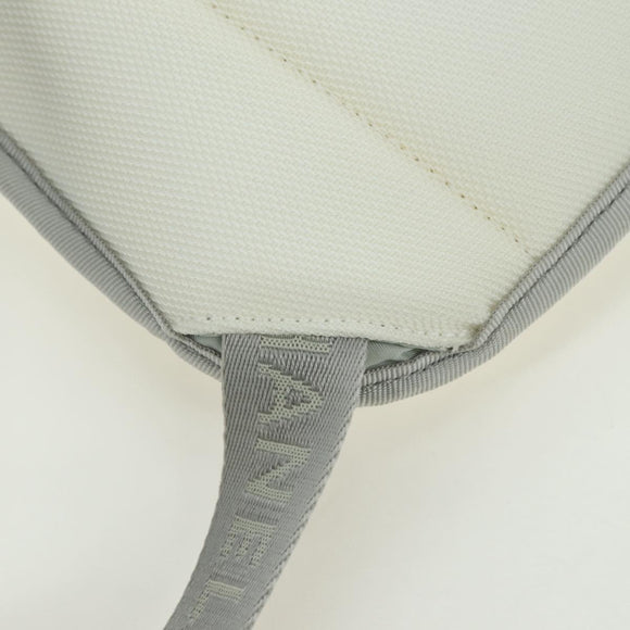 CHANEL Sports Line Backpack Nylon White Silver CC Auth 176920