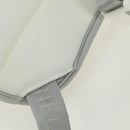CHANEL Sports Line Backpack Nylon White Silver CC Auth 176920-14